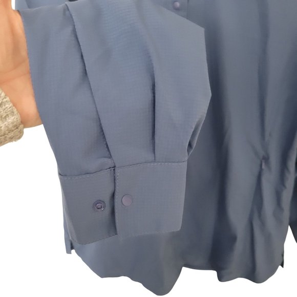 Columbia Mens PFG Button Down Shirt Size L Blue Omni-Shade Outdoor Fishing Hikin - Picture 5 of 8